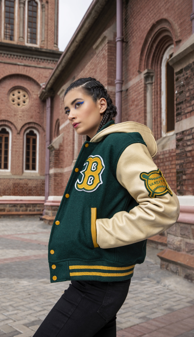 Female custom varsity school jackets