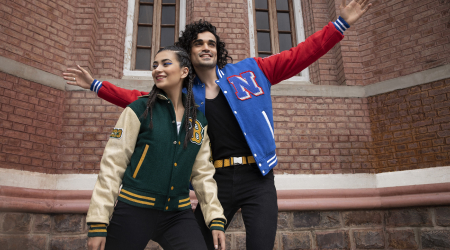 Couple custom varsity school jackets