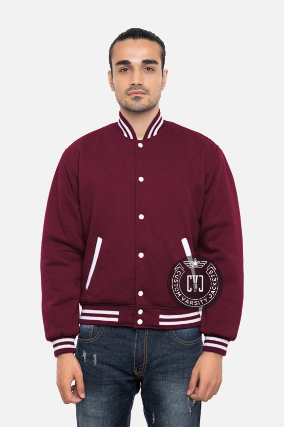 Dark Maroon Fleece Jacket